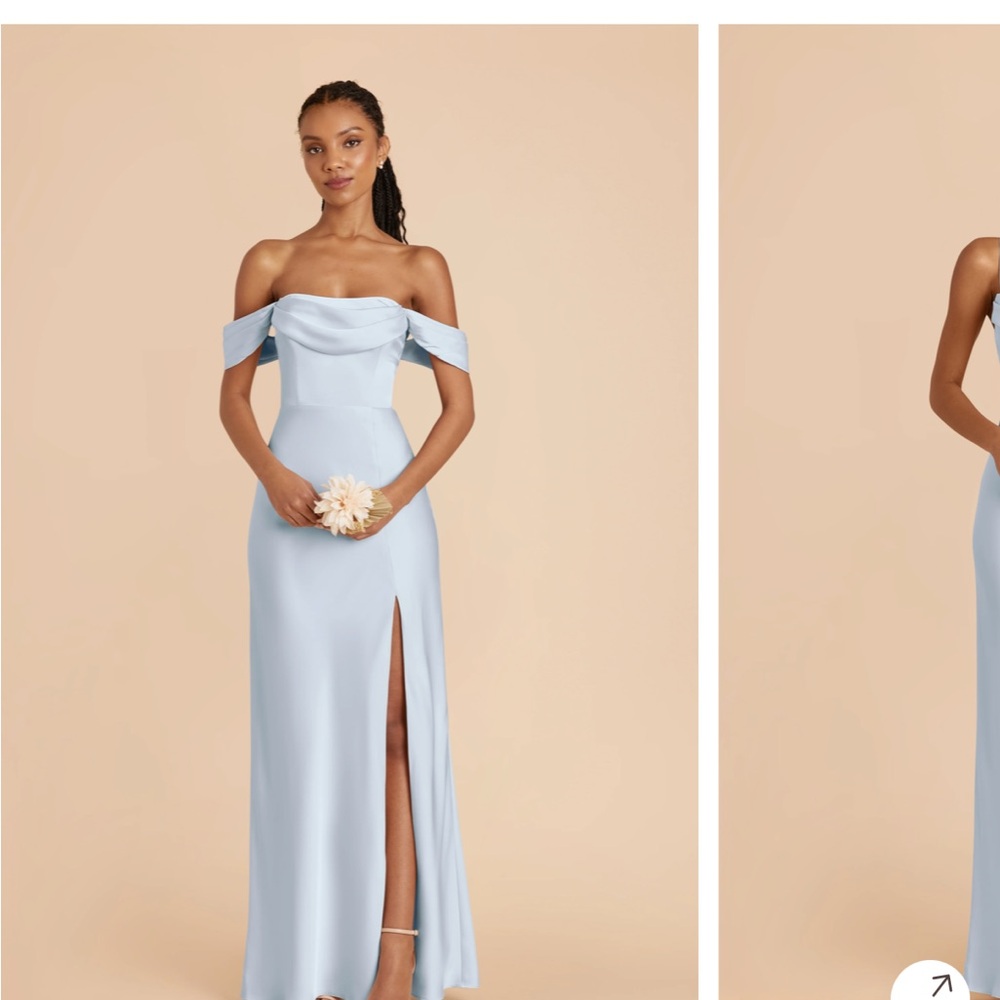 Birdy Grey Mia Matte Satin Convertible Dress - Mist Blue